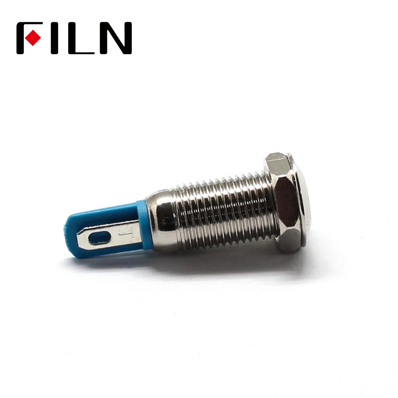 Metal Indicator light LED 8mm waterproof Signal lamp 6V 12V 24V 220v dot LIGHT Colorful concave Indicator (2)