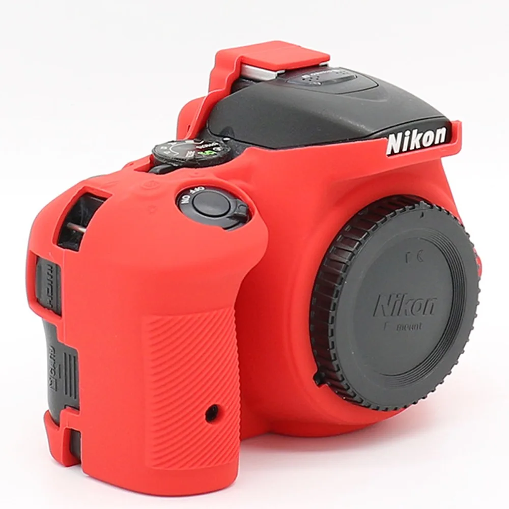 Чехол для телефона из мягкого силикона ТПУ с рисунком кожи Корпусная резиновая Камера сумка полное покрытие для Nikon D5300 D5600 цифровой Камера только в том случае