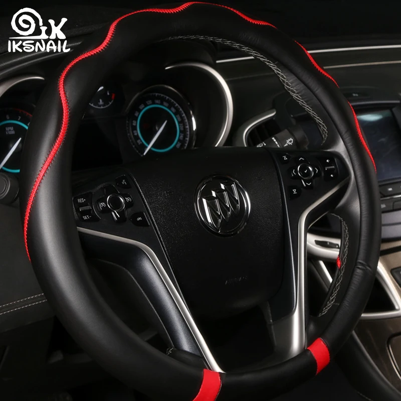 

IKSNAIL Universal Car Steering-wheel Cover for Audi Car-styling Sport Auto Steering Wheel Cover Anti-Slip Automotive Accessories