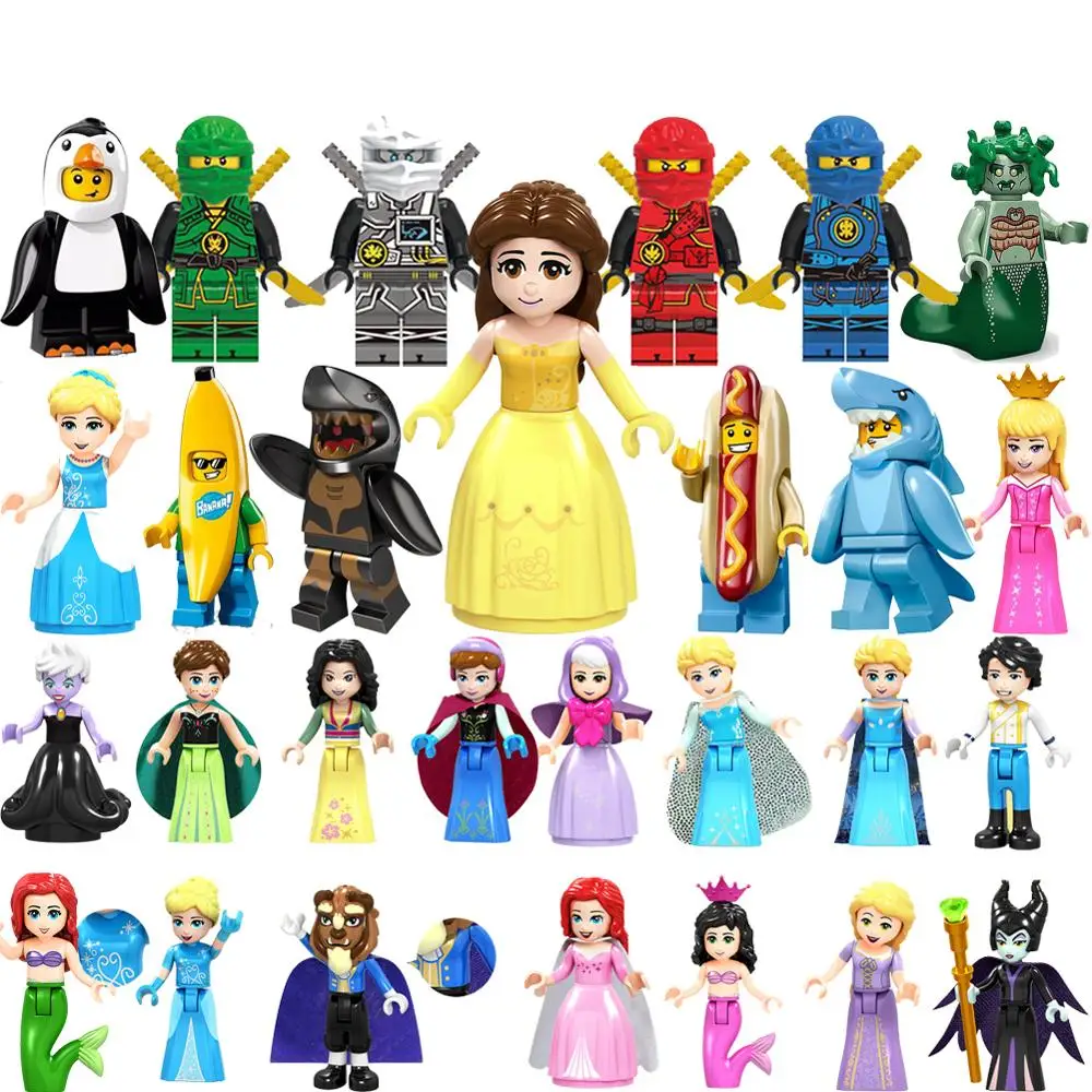 

Playmobil Disneyes series Fairy Godmother Maleficen Compatible Legoings princess Building Blocks Figures Toys Gift Compatible