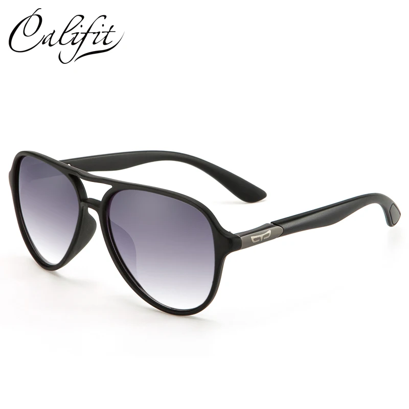 

CALIFIT Original Design Pilot Sunglasses Matte Frame Cool Fashion Men Shades 2018 New High Quality Gradient Sun Glasses Male