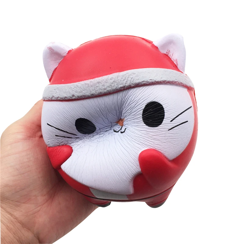 Squishy Cat Санта Клаус Squishies игрушка Jumbo замедлить рост Рождественский подарок для детей сжатие кукла мяч стресс ослабитель игрушки