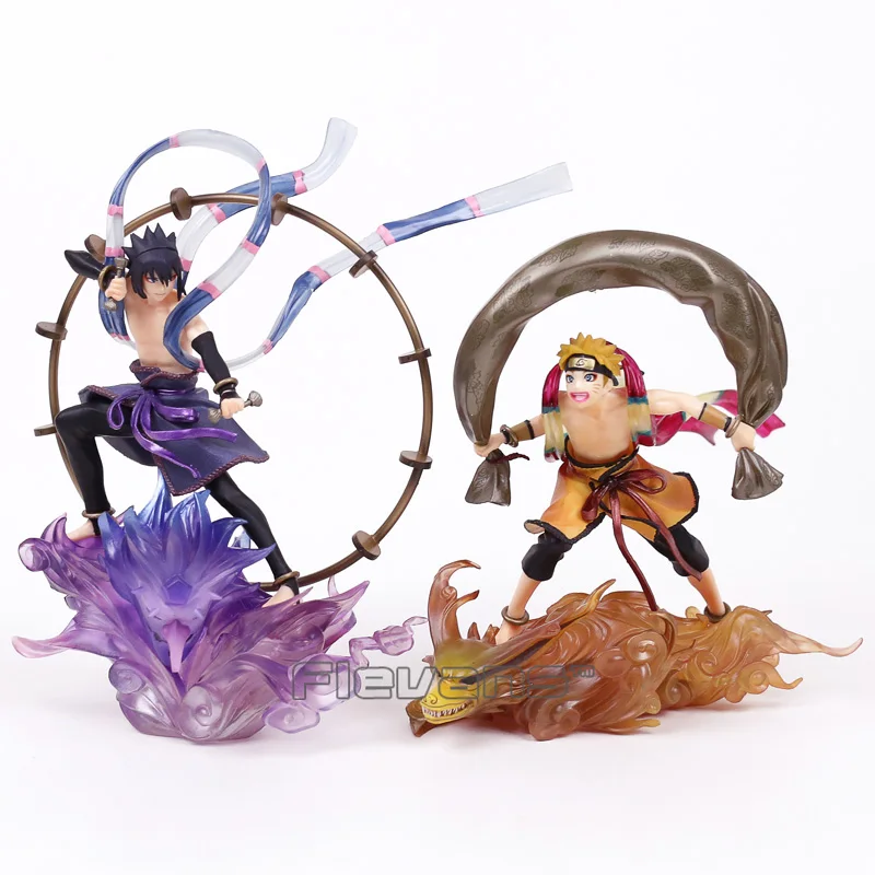 

Naruto Shippuden Uzumaki Naruto Fujin / Uchiha Sasuke Raijin PVC Figure Collectible Model Toy 16cm