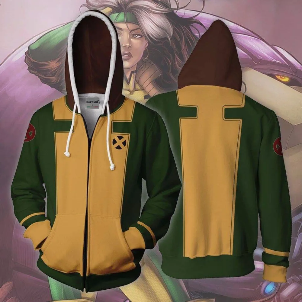

2019 new Zip hoodie Men Rogue X-men Zip Up Hoodie 3D Printed Hoodies Tracksuit Casual zipper hoodie hooded hip hop tops