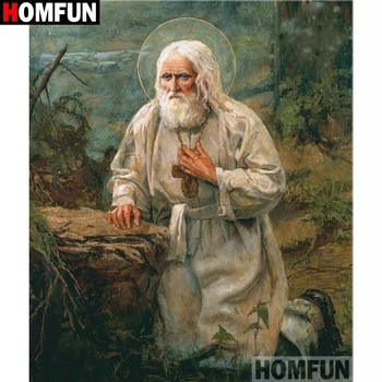 

HOMFUN Full Square/Round Drill 5D DIY Diamond Painting "Religious Jesus" 3D Embroidery Cross Stitch 5D Home Decor A16670