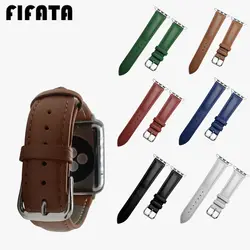 FIFATA для Apple Watch кожаный ремешок спортивный ремешок замена ремешок браслет для Iwatch 38 42 мм серии 4/3/2/1