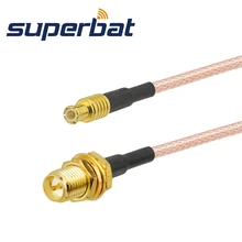 Superbat MCX Штекер Pigtail прямой к RP-SMA женский разъем переборка кабель-адаптер RG316 15 см для Wifi антенна