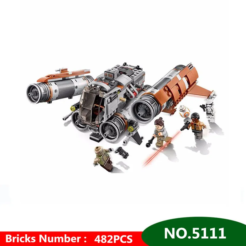 

482pcs Diy Star Genuine War Series The Jakku Quadjumper Building Blocks Compatible With Legoingly Brick Model Toys For Children