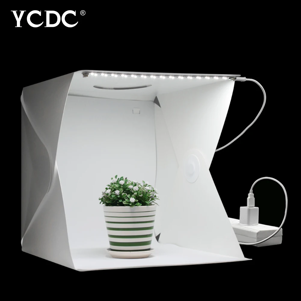 

40cm Portable Folding Lightbox Photography Studio Softbox LED Light Soft Box Tent Kit for Phone DSLR Camera Photo Background