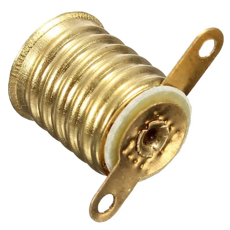 5X/set E10 Straight Copper Light Bulb Screw Base PCB Socket Lamp Holder*~* 