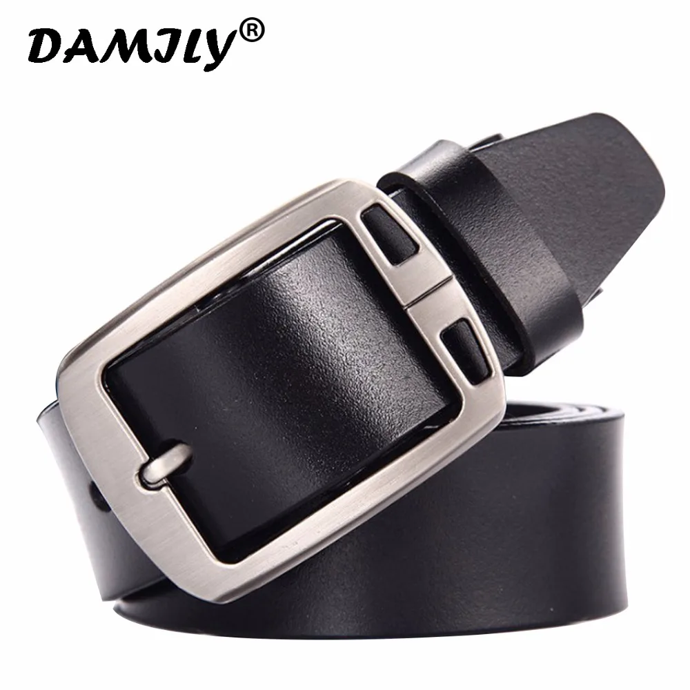 

Fashion Cowhide Genuine Leather Belts For Men Strap Male Pin Buckle Vintage Jeans Trouser Pants Accessories