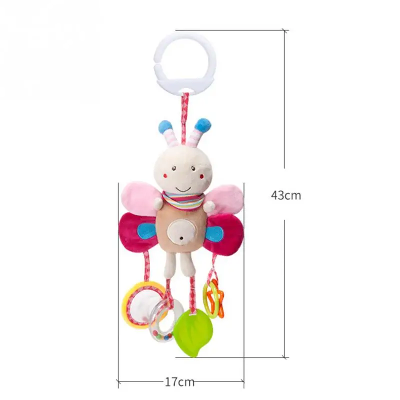 2019 Cartoon Bird Baby Bed Stroller Hanging Rattles Newborn Puppet Rabbit Teether Appease Plush Toy  BB Bell Paper Rubber Rings