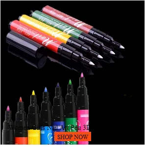 24 цвета лак для ногтей ручка без основы верхнее покрытие нужно замачивать УФ светодиодный лак для ногтей Дизайн ногтей маркер ручка