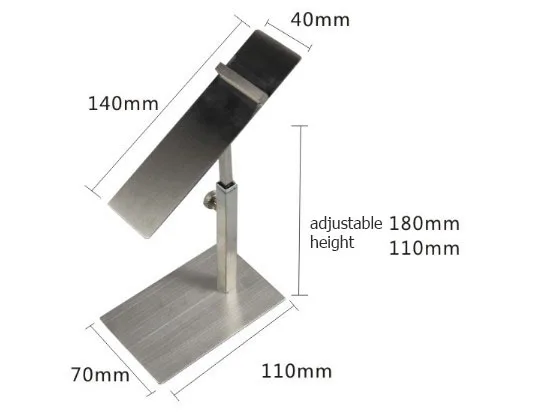 

Stringy Stainless steel metal shoes display showing stand shoe Bracket adjustable height display rack