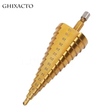 HSS 4-12/20/32mmTitanium Coated Step Drill Bit Drilling Power Tools for Metal High Speed Steel Wood Hole Cutter Step Cone Drill HSS 4-12/20/32mmTitanium Coated Step Drill Bit Drilling Power Tools for Metal High Speed Steel Wood Hole Cutter Step Cone Drill