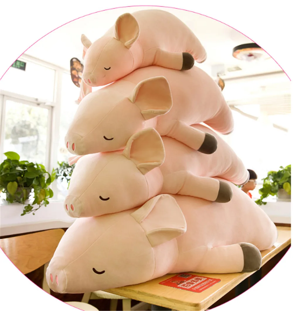 Fancytrader Large Soft Lying Pink Piggy Plush Toy Stuffed Fat Animals Pig Doll Pillow 80cm 100cm 120cm9