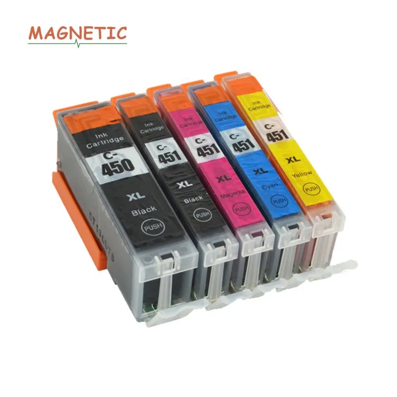5X 450 451 compatible ink cartridge For canon PGI450 PIXMA MG5440 MG5540 MG6440 Ip7240 MX924 IX6540 IX6840 printer 450