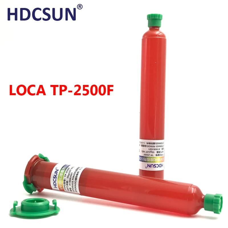 

2019 NEW HDCSUN fresh TP-2500F LOCA UV glue liquid optical clear adhesive uv glue tp2500 for touch screen samsung galaxy iPhone