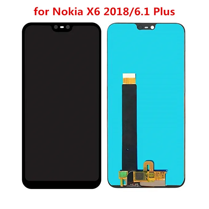 

100%original 2018For Nokia X6 Nokia 6.1 Plus TA-1103 TA-1116 lcd display Touch Screen Digitizer Assembly LCD Screen Replacement