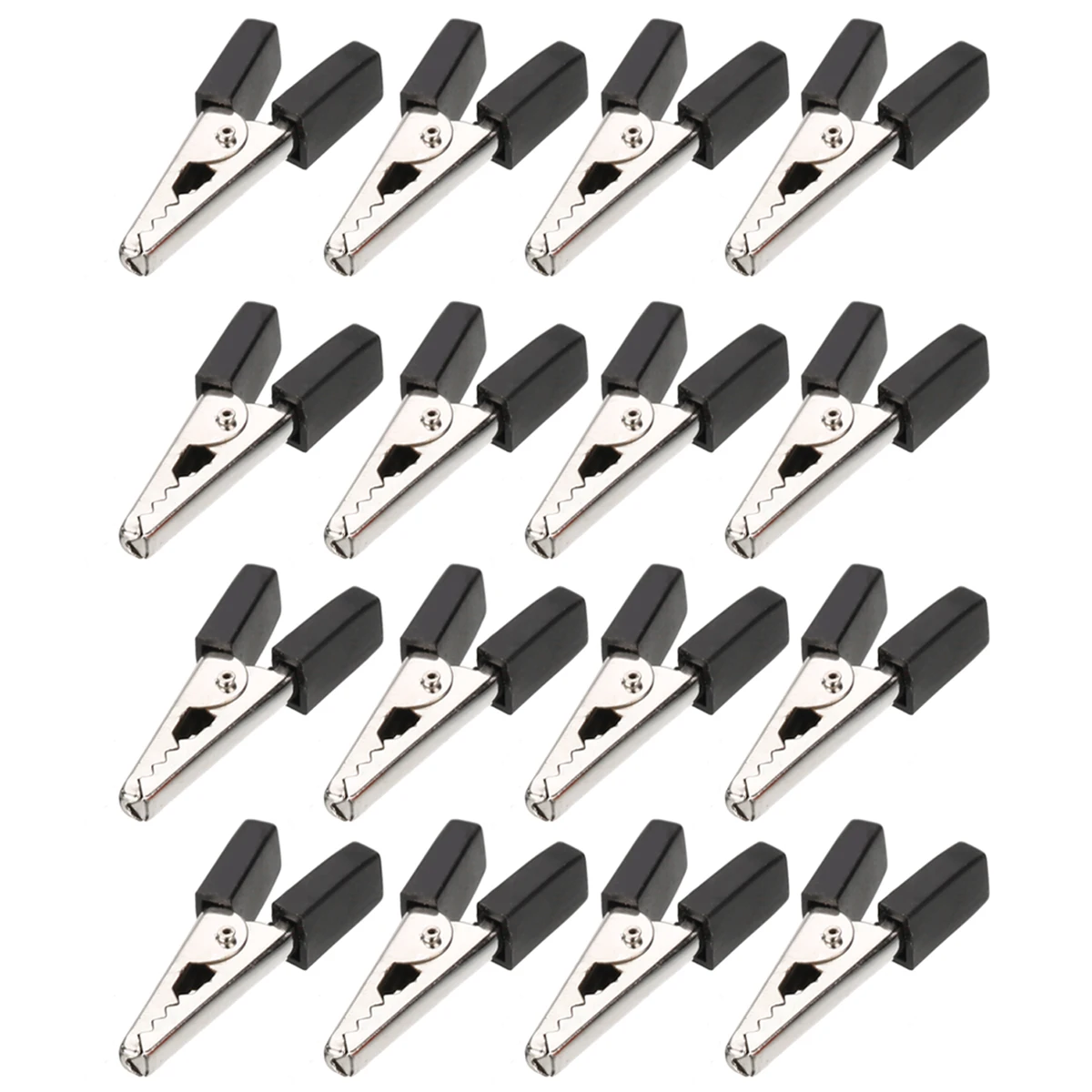 32pcs NEW Crocodile Clips Electrical Battery Alligator Clamps Red Black Small Battery Clip Alligator Clip Wire Clip Test Tool