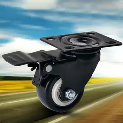 4 шт./компл. промышленные колеса поворотный мебельный шкаф канцелярские ролики Универсальный Тормоз колеса лад-продажа