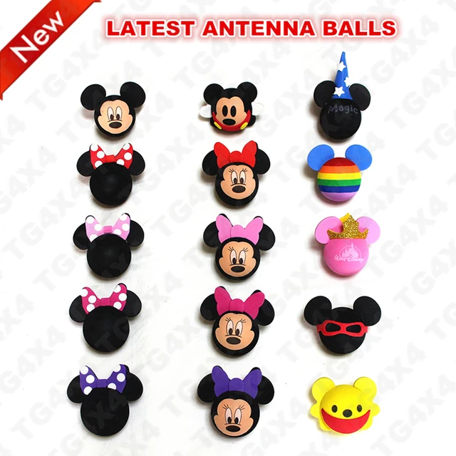 Antenna Ball Toppers Aerial Topper Balls Toppers Mini Cartoon Car Roof