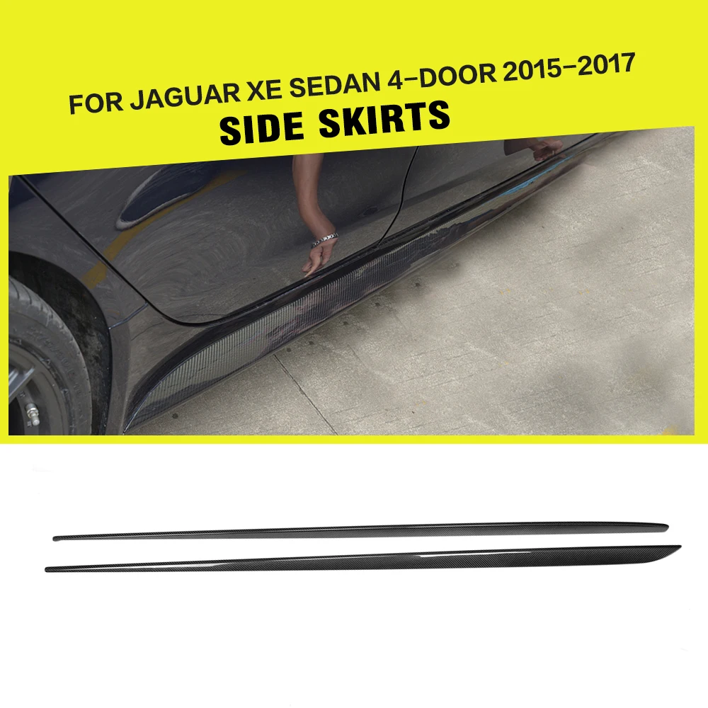 Боковые юбки из углеродного волокна фартук для губ комплекты тела Jaguar XE Sedan 4 Door 2015