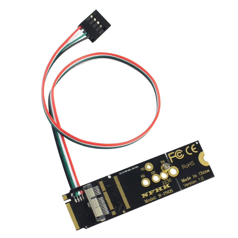

New BCM94360CS2 6+12 Pin Bluetooth Wifi Wireless Card Module to NGFF M.2 Key M PCIe X4 Adapter Card M.2 NGFF Converter Card