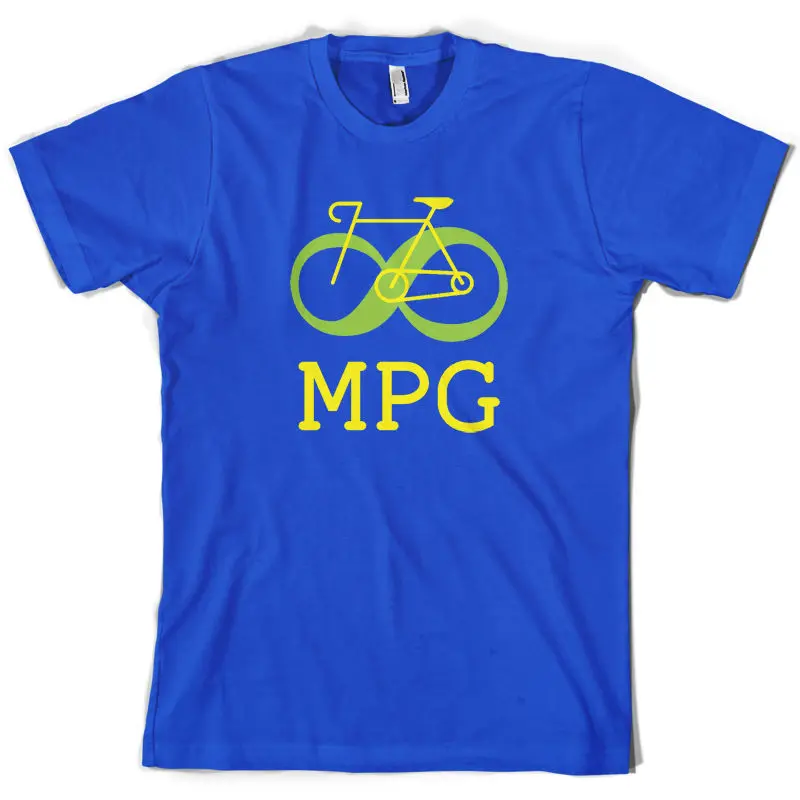 Bicycle Infinity MPG - Mens T-Shirt Cycler BikER Cyclist 10 Colours Mans Unique Cotton Short Sleeves O-Neck T Shirt | Мужская одежда
