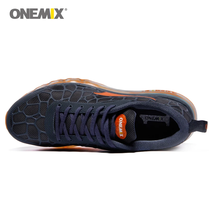 Мужские спортивные кроссовки Onemix для бега с подушкой черные тренировок Мужская