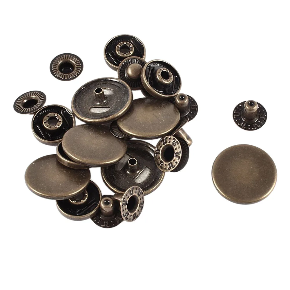 Metal Snap Fasteners Poppers Sewing Press Stud Buttons 20mm 6setsin