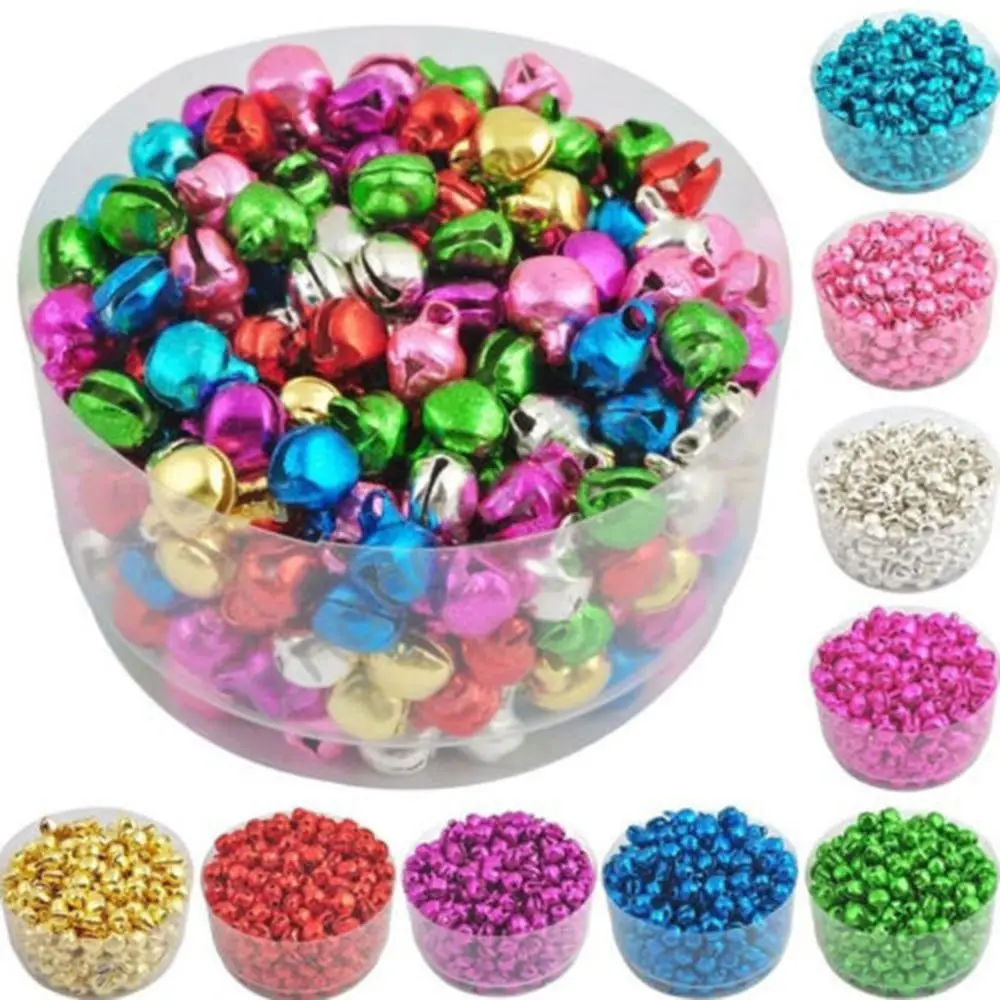 

100PCS Gold Silver Color Jingle Bells Iron Loose Beads Small DIY Craft For Festival Party Christmas Tree Decorations