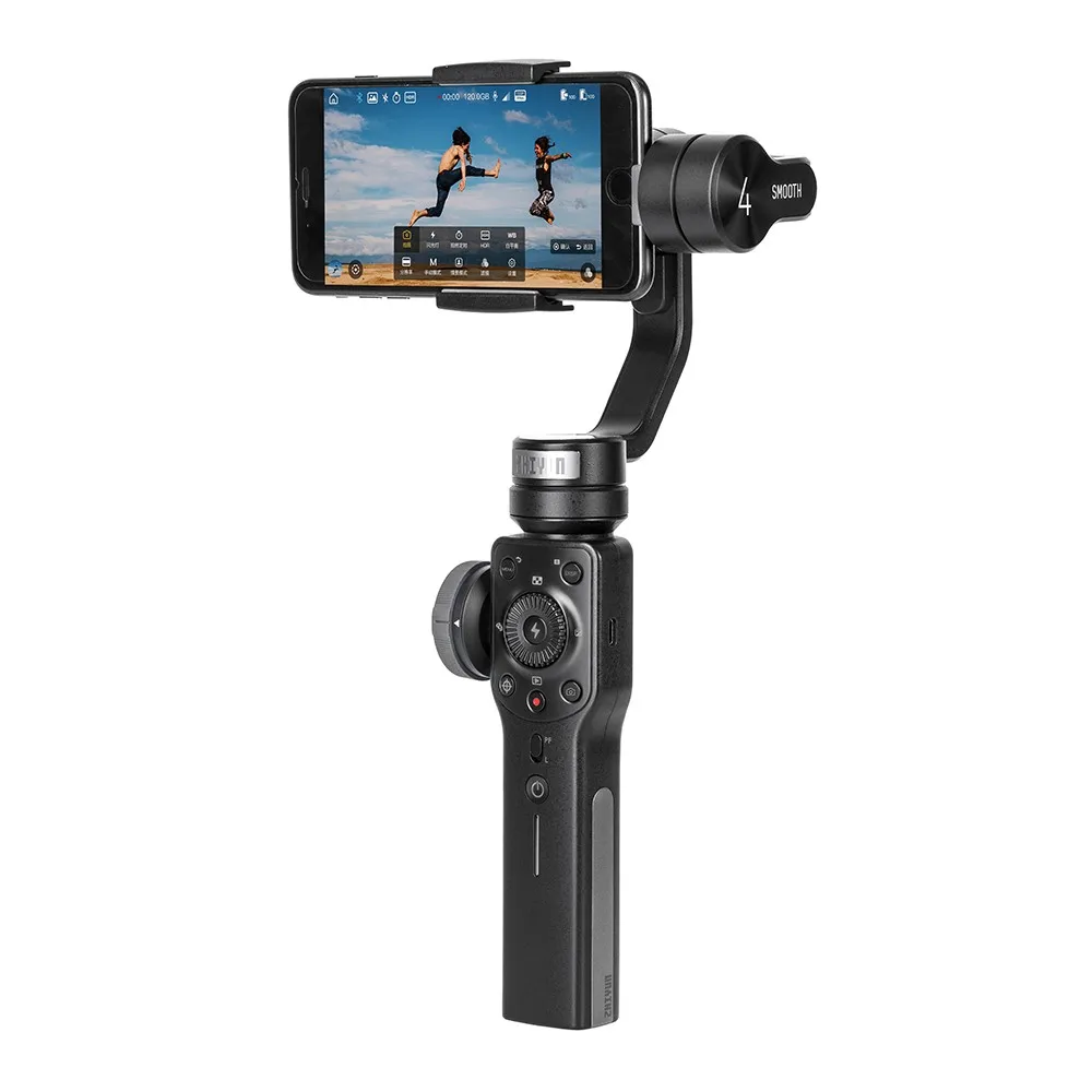 Zhiyun Smooth 4 3 осевой стабилизатор телефон экшн Камера портативный монопод с шарнирным замком для iPhone samsung S8 Galaxy S9 плюс мобильный смартфон