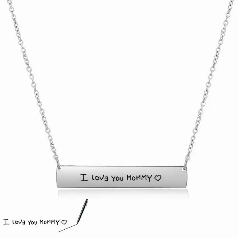Custom Handwriting Necklace Personalized Jewelry Mom Necklace Personalized Handwriting