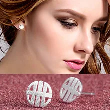 TJP модные серьги из серебра 925 для женщин вечерние ювелирные изделия милый матовый серебряный серьги для молодой женщины аксессуары удача Рождественский подарок