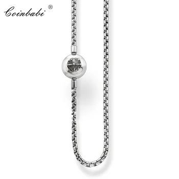 

Necklace Chain Dark Blackened 925 Sterling Silver With Folding Clasp For Women & Men Gift Europe Style Necklace Fit Karma Diy