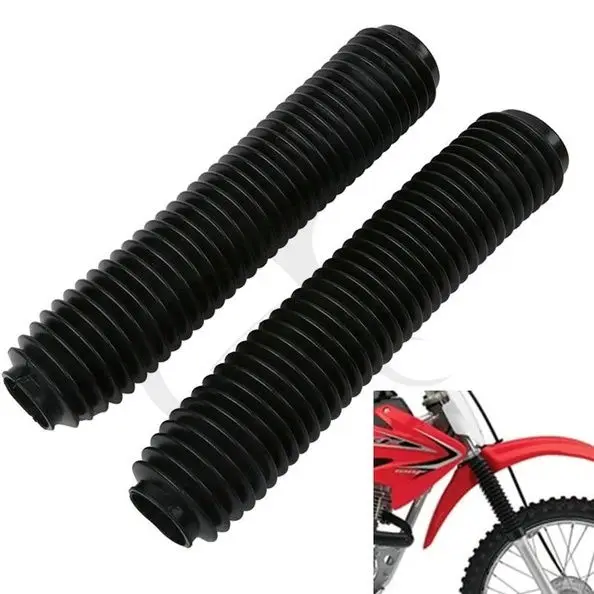 Black Universal Off Road Fork Gaiters Gaitors For HONDA CR80 CR125 CR250 CRF250in Levers, Ropes