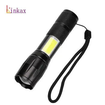 Zoomable XM-L T6 COB LED Flashlight 4 Mode Torch 18650 Battery Camping Lamp Adjustable focus Lanterna
Zoomable XM-L T6 COB LED Flashlight 4 Mode Torch 18650 Battery Camping Lamp Adjustable focus Lanterna