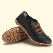 Shoes Woman Plus Size 35-42 Women Genuine Leather Shoes Comfortable Flat Shoes Woman Flats Non-slip Women Moccasins Shoes