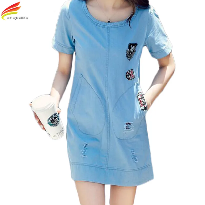 vestido de brim para senhoras