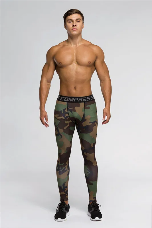 Мужские компрессионные штаны для бега, спортивные штаны для бега, трико для баскетбола, спортзала, длинные штаны для фитнеса, обтягивающие леггинсы, брюки - Цвет: 8