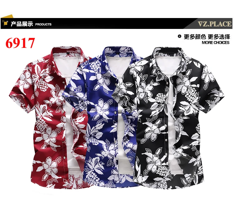 Мужская гавайская рубашка мужская повседневная Camisa Masculina с принтом пляжные рубашки с коротким рукавом летняя мужская одежда 2019 рубашка с