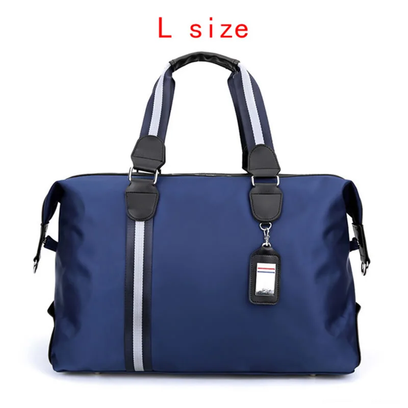 Новая Большая вместительная мужская дорожная сумка, Женская водонепроницаемая нейлоновая дорожная сумка, сумка для ручной клади, многофункциональная дорожная сумка - Цвет: L  Blue   Travel bag