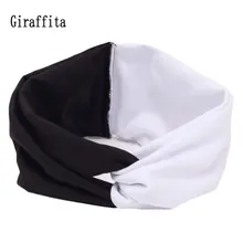 Giraffita лоскутное Йога ободки для Для женщин твист стрейч Hairbands Спорт Йога оголовье тюрбан открытый Runnning девушки волосы