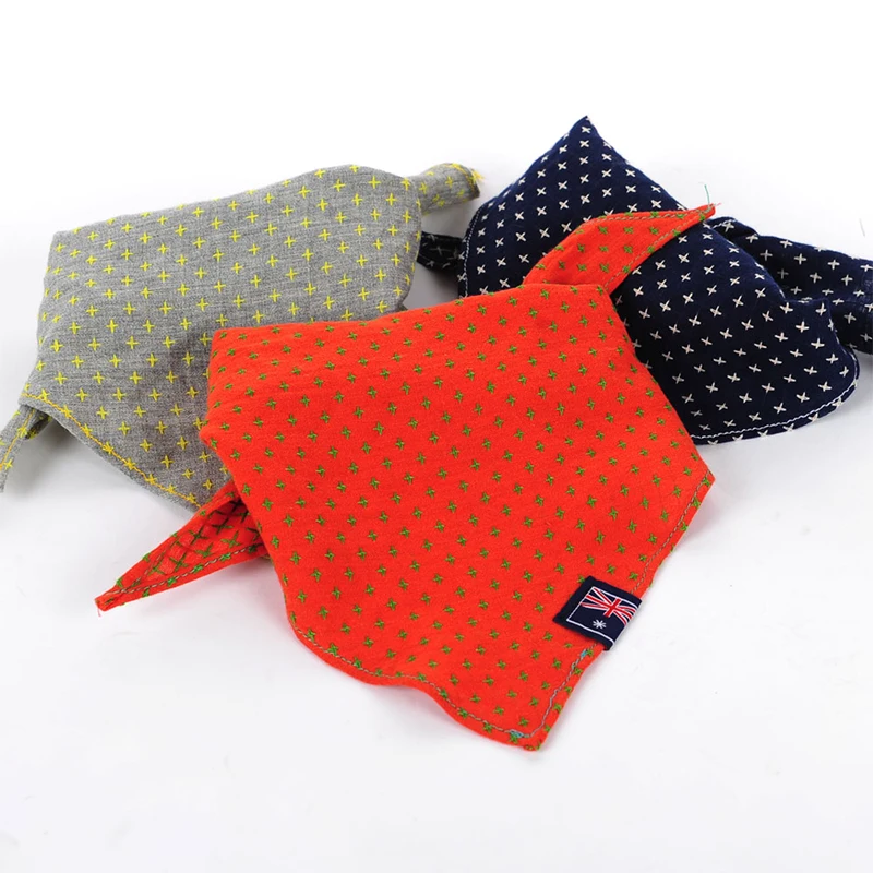 

2019 New Pets Cat Dog Bandana Accessories for Small Adjustable Nylon Triangular Bandage Puppy Necktie Neckband Scarf Tie M-L
