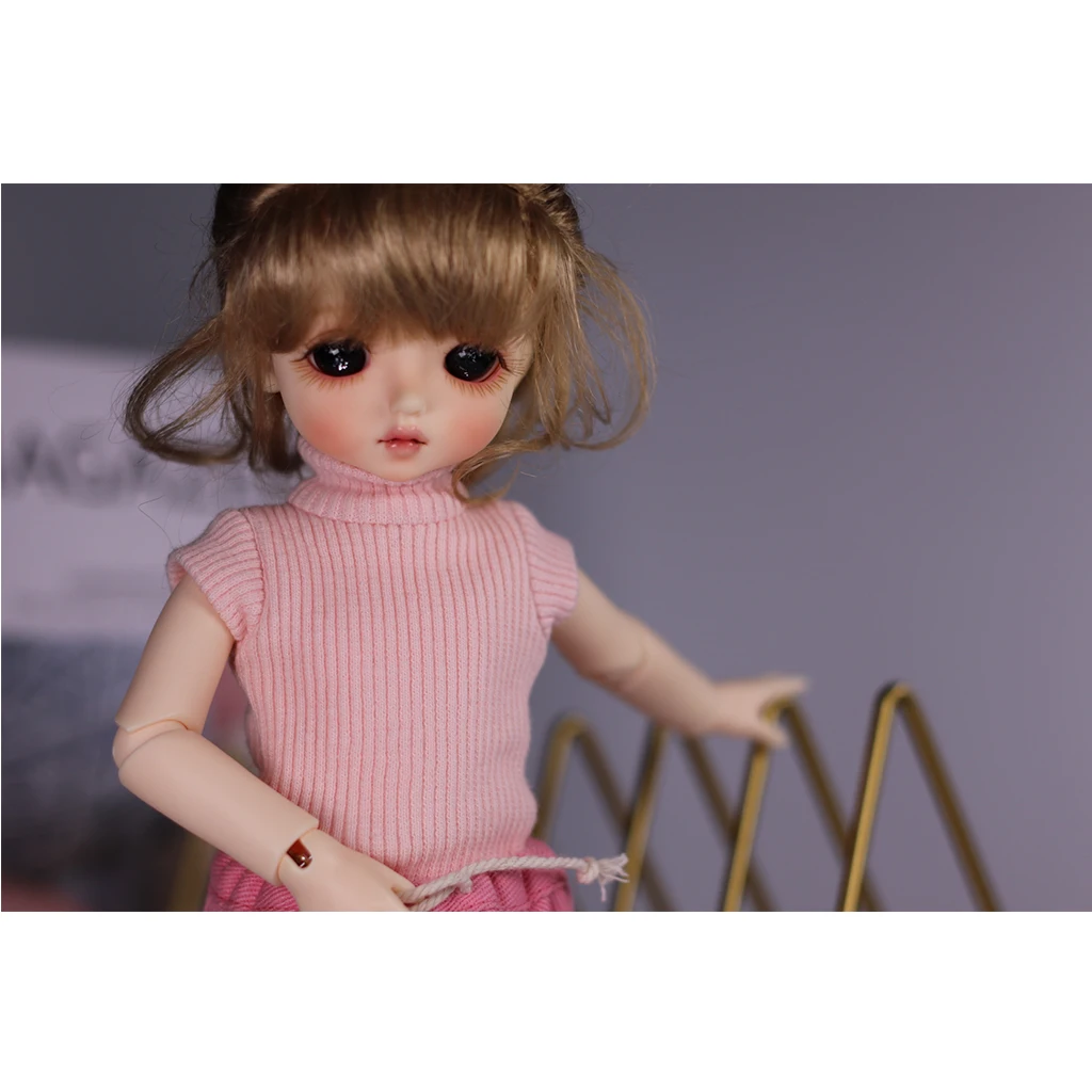 knitting wool material Handmade Doll Sweater Vest 11inch Doll Clothes Hand Knit Turtleneck Sweater For girls  Doll Fits 