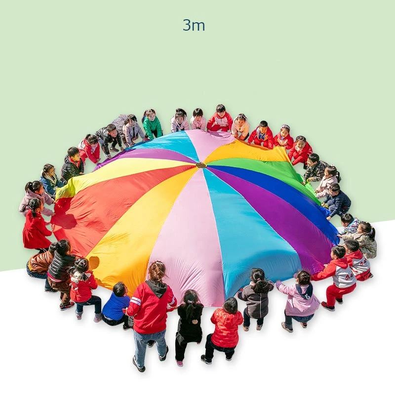 Paraguas de arcoíris para al aire libre, juego de grupo, utilería, de sensorial|Juguetes de deportes| - AliExpress