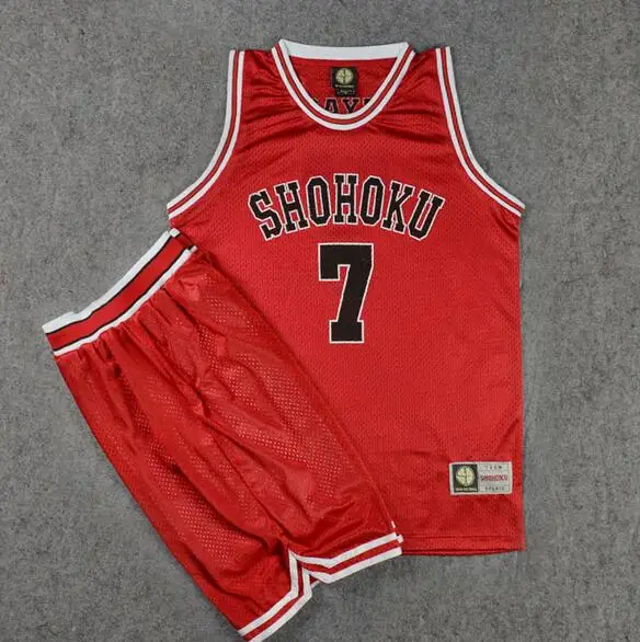 DUNK Косплэй костюм Shohoku номер 7 Ryouta Мияги без рукавов баскетбол Джерси комплект
