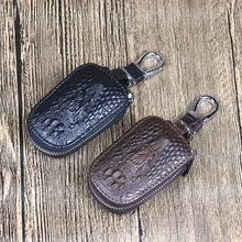 Коровья кожа, автомобильный брелок, винтажный держатель для ключей на молнии, органайзер для мужчин, маленький брелок Сумочка из натуральной кожи, кошелек, брелок для ключей