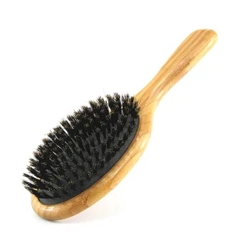 

Wooden Handle Bristle Hair Paddle Brush Detangle Anti-Static Scalp Massage Comb Head Massager Relaxtion Hot